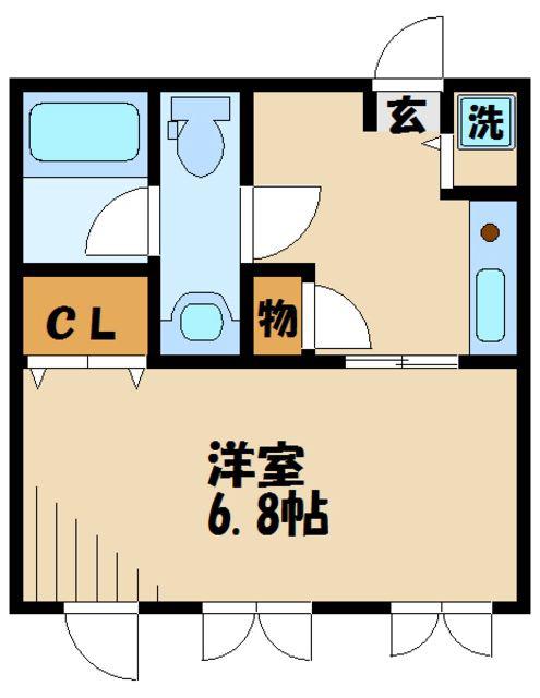 葵ハイツ(1K/2階)の間取り写真