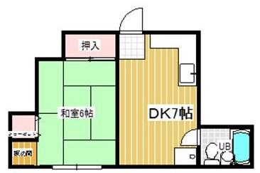 シティライフウスイ(1DK/1階)の間取り写真