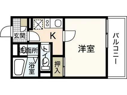 レオネクストM&H II(1K/2階)の間取り写真