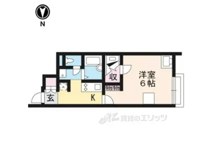 レオネクストフェリチタ 美崎(1K/1階)の間取り写真