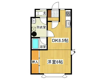 エスポワール元町(1DK/1階)の間取り写真