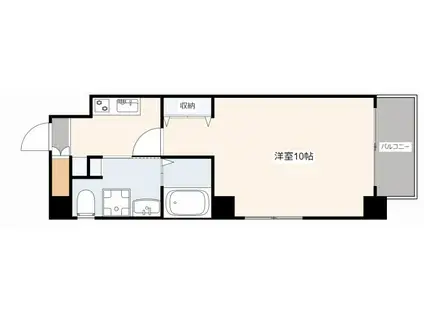 パレグレース十日市(1K/3階)の間取り写真