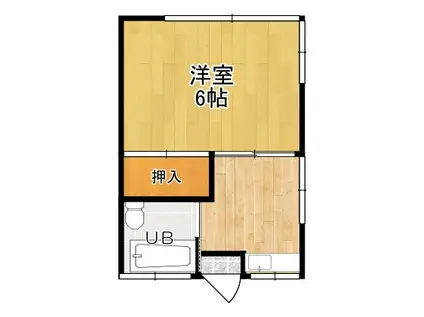 いずみ荘(1K/1階)の間取り写真