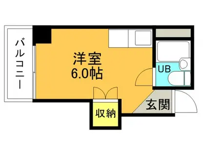 プログレス本川(ワンルーム/3階)の間取り写真
