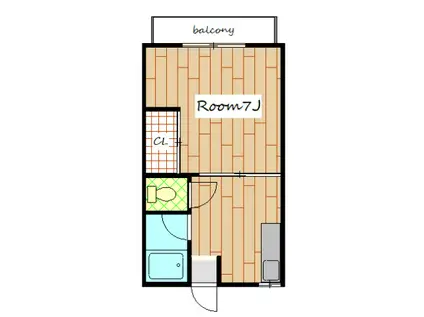 三樹ハイツ島野(1DK/1階)の間取り写真