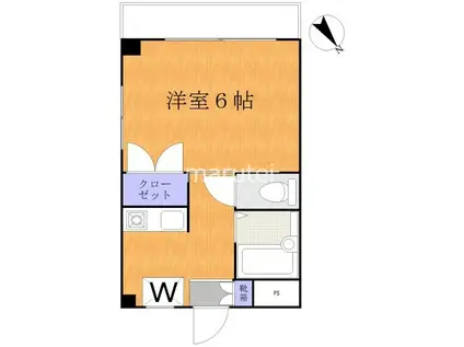 ノクティコーポM(1K/3階)の間取り写真