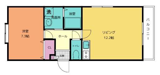 インフィニティ310(1LDK/3階)の間取り写真