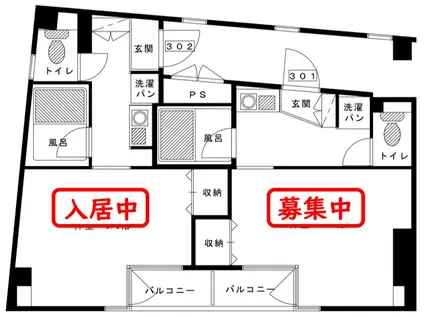 フェリーチェ(1K/3階)の間取り写真