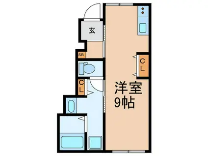 リュミエール(ワンルーム/1階)の間取り写真