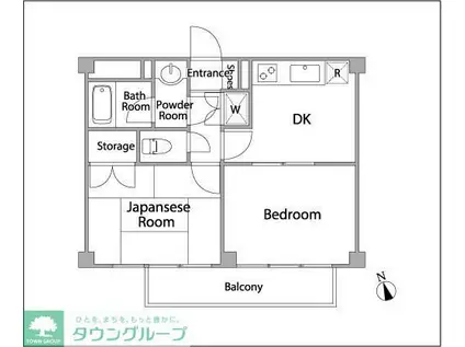 グレイスハイム越谷(2DK/2階)の間取り写真