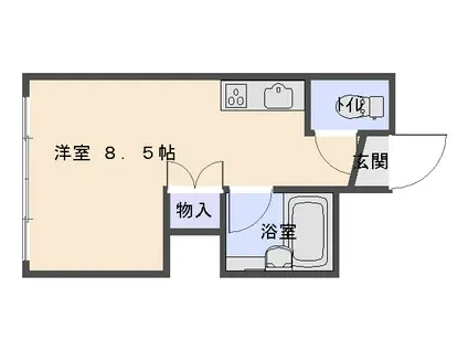 NDANAS(ワンルーム/2階)の間取り写真