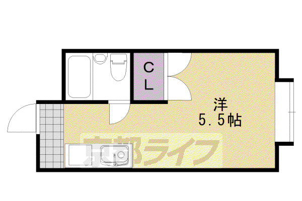 テラスワン17(ワンルーム/1階)の間取り写真
