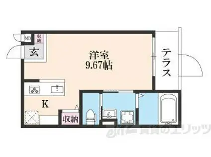 RUHE柴島(ワンルーム/3階)の間取り写真