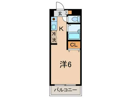 ムサシホームズ(1K/3階)の間取り写真