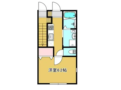 元八王子3丁目アパート(1K/1階)の間取り写真