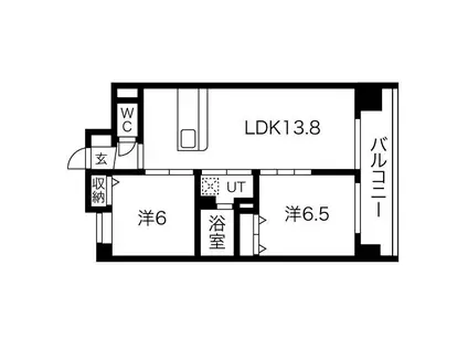 FDSグランツ(2LDK/5階)の間取り写真