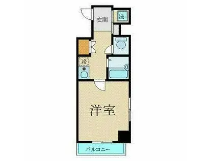 ロイヤルパレス中野坂上(1K/2階)の間取り写真