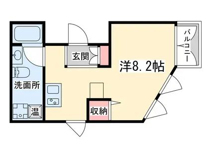 バリエールオオヨド(ワンルーム/3階)の間取り写真