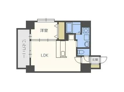FIOORE(1LDK/8階)の間取り写真