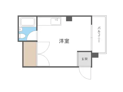 ヴィラ中村(ワンルーム/1階)の間取り写真