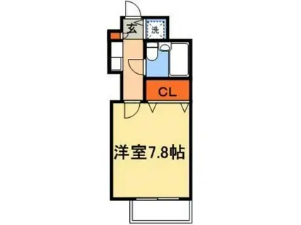 カンファーコート(1K/3階)の間取り写真