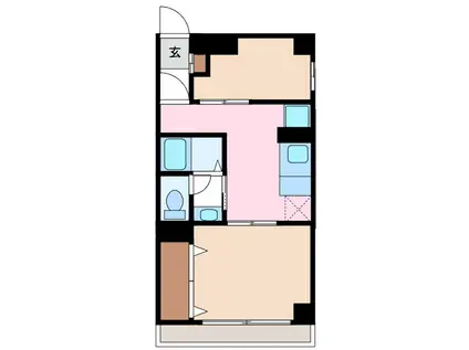 ブルーハイツ(2K/4階)の間取り写真