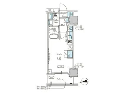 パークアクシス赤塚(ワンルーム/10階)の間取り写真