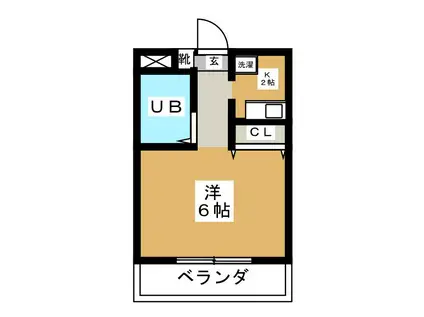 ベルード市川(ワンルーム/4階)の間取り写真