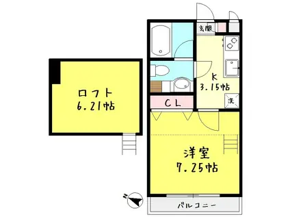 LEXUS 成増(1K/1階)の間取り写真
