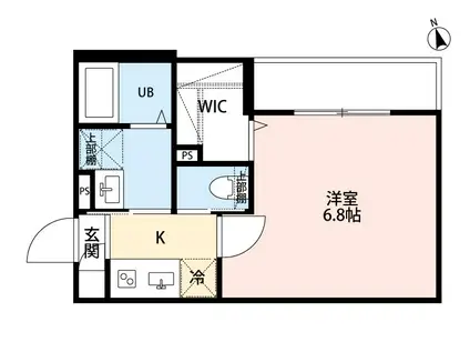 ルナ コート(1K/1階)の間取り写真