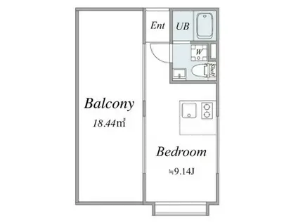 TRIAS228(ワンルーム/4階)の間取り写真