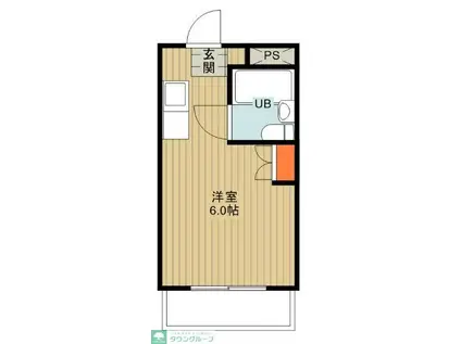 第3エコーマンション(1K/2階)の間取り写真