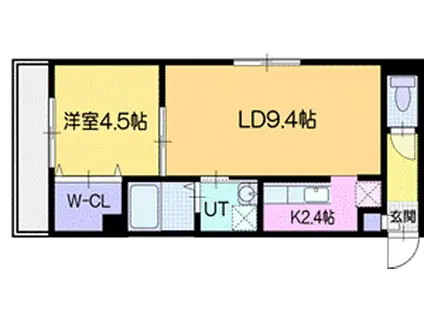 SIRIUSU(1LDK/4階)の間取り写真