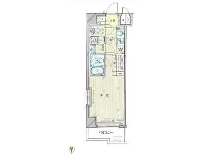 ルーブル武蔵小杉伍番館(1K/5階)の間取り写真