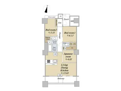 ヴィナシス金町タワーレジデンス(3LDK/17階)の間取り写真