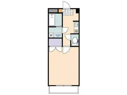 カルム・アビタシオン(1K/1階)の間取り写真