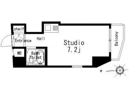 日興パレス田園調布第2(ワンルーム/6階)の間取り写真