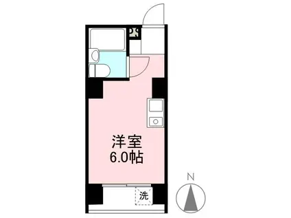 ブライトハウス(ワンルーム/2階)の間取り写真