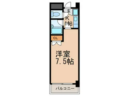 リアライズ六甲I(1K/4階)の間取り写真