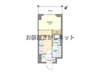 リテラス三ノ輪ウエスト学生・社会人にオススメ初期(1DK/5階)の間取り写真