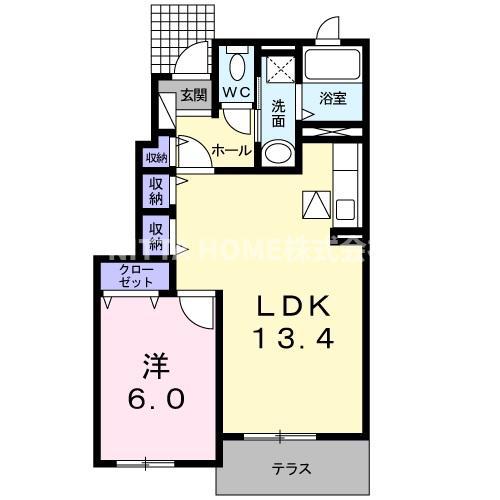 サンタウン青垣(1LDK/1階)の間取り写真