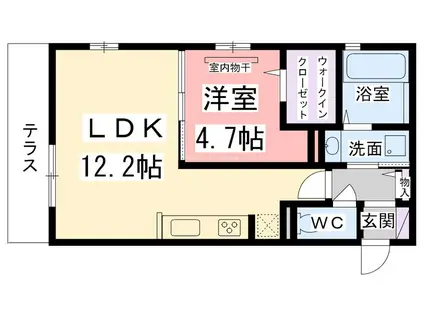フェリーチェ池上(1LDK/2階)の間取り写真