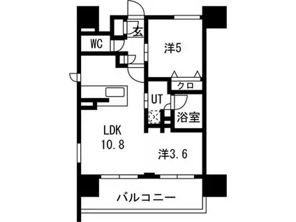プレサンスロジェ千種駅ノース(2LDK/11階)の間取り写真
