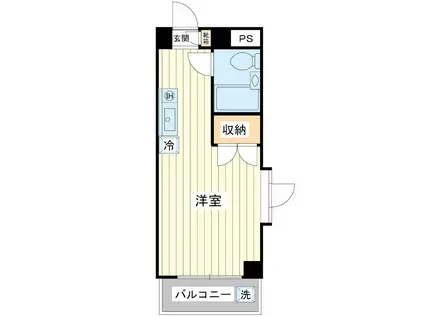 スカイハイツ(ワンルーム/1階)の間取り写真