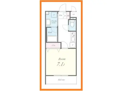 メゾン ド シェンヌ(1K/1階)の間取り写真