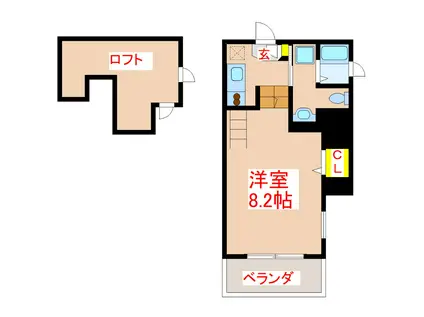 EKHOUSE(1K/1階)の間取り写真