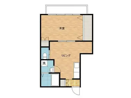 第2真珠ビル(1LDK/2階)の間取り写真