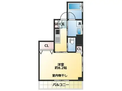 AXISFLOW(1K/3階)の間取り写真