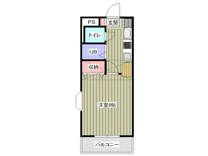 ロイヤルキャビン(1K/3階)の間取り写真