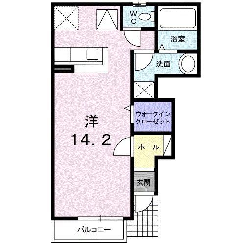 フェアリー(ワンルーム/1階)の間取り写真